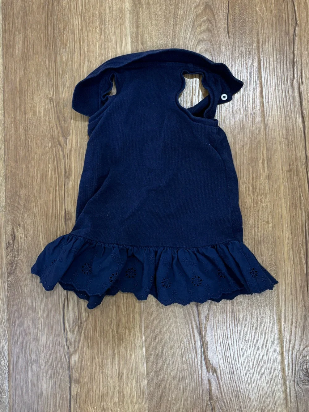 Ralph Lauren Collared Polo Eyelet Sleeveless Dress